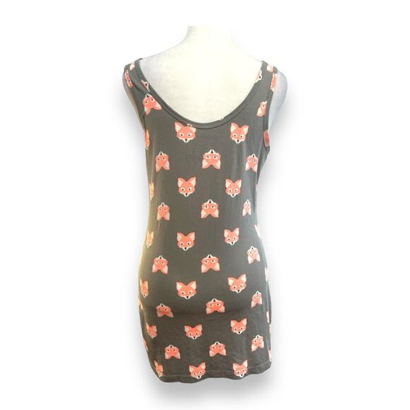 NO BOUNDARIES Little Foxes knit sleeveless sheath dress Taupe & coral SZ L - Picture 9 of 12